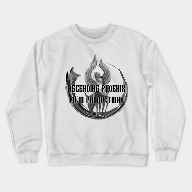 Ascending Phoenix Film Production Logo (Main/Black Letter) Crewneck Sweatshirt by ascending_phoenix_productions